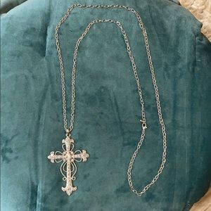 Rhinestone Cross Necklace